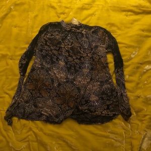 OPEN TO OFFERS Free People Patterned Lace Top